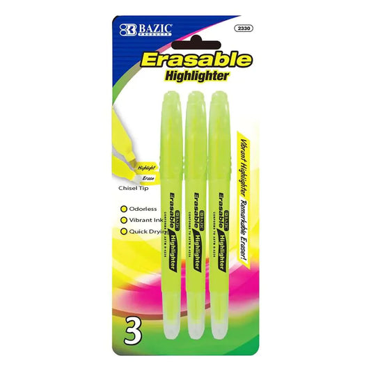 Erasable Highlighter Yellow (3/Pack) Anti Spier