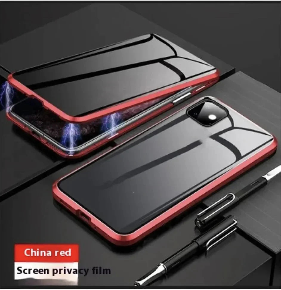 Magnetic Privacy Glass Phone Case with Anti-Peep Protection iphone Anti Spier