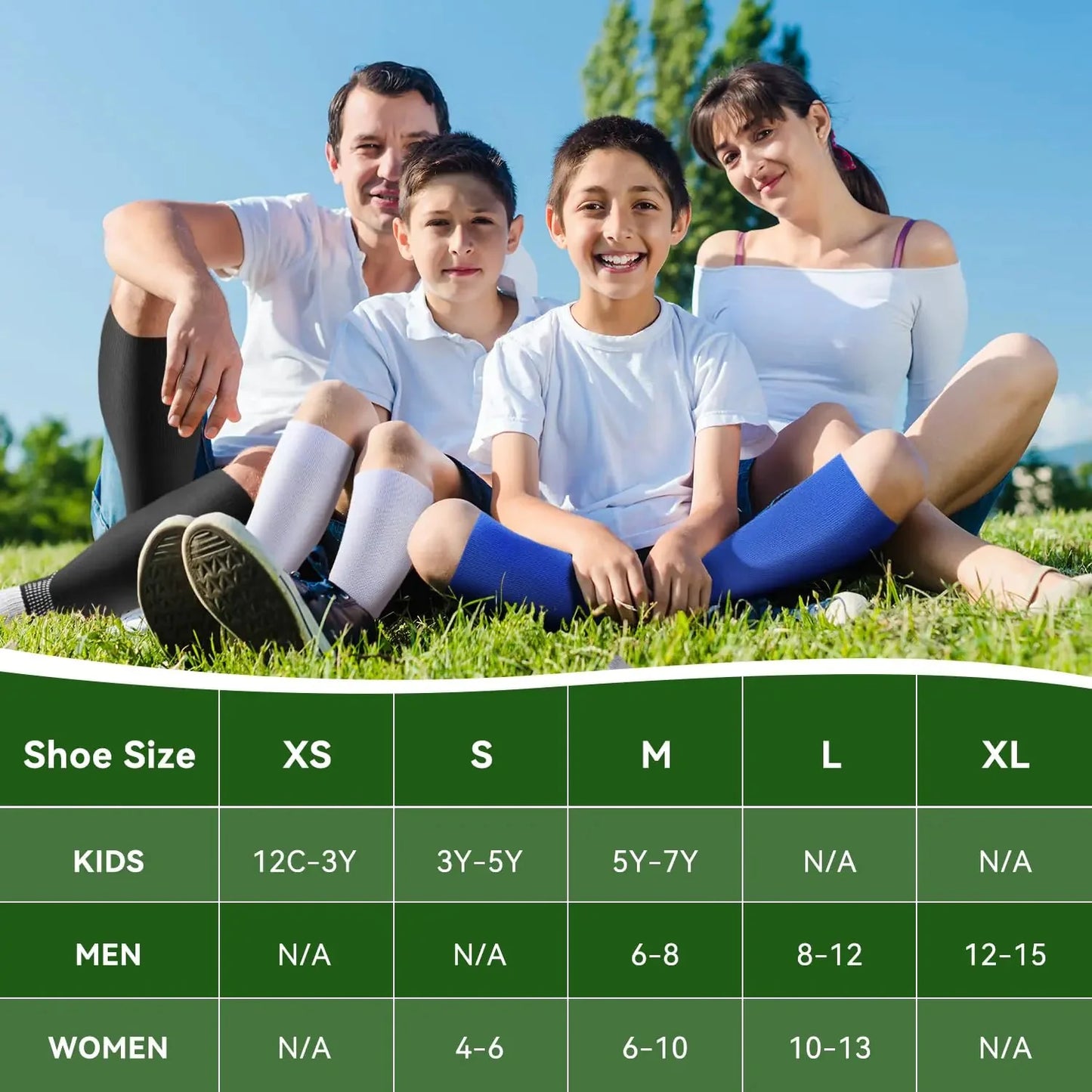 IRAMY Compressive Soccer Socks Ankle Compression Support Coolmax Wicking Anti-Slip Football Baseball Softball 1/2/3 Packs Small Red-two Packs Anti Spier