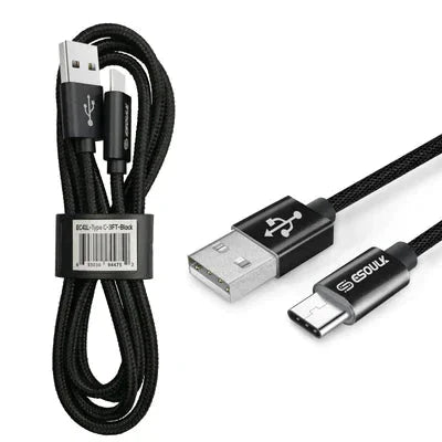Esoulk 3.3ft Nylon Braided USB Cable For Type-C Anti Spier