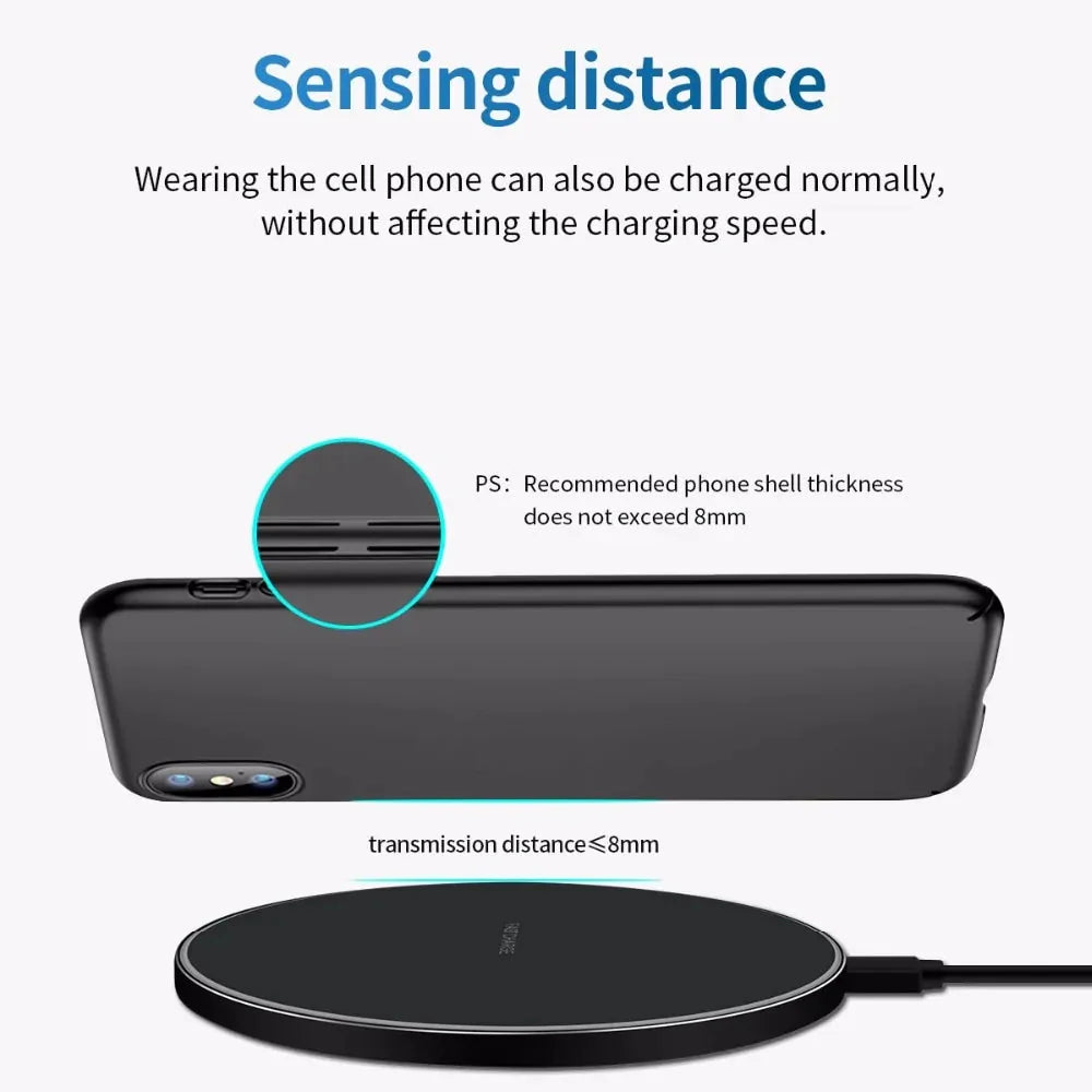20W Qi Wireless Charger: Fast Charging for iPhone, Samsung, Xiaomi, Huawei, and More! Anti Spier