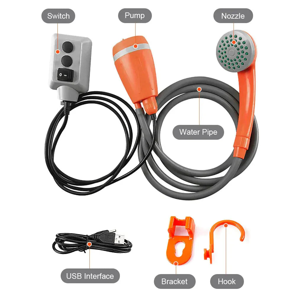 Rechargeable Outdoor Shower Anti Spier