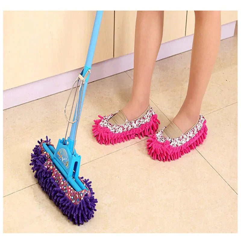 Multifunction Floor Dust Cleaning Slippers Shoes Anti Spier