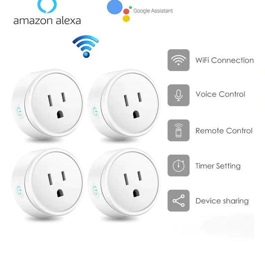 Smart Home Outlet Control By Google Home Assistant Or Amazon Alexa In Pack Of 2 Or 4 Anti Spier