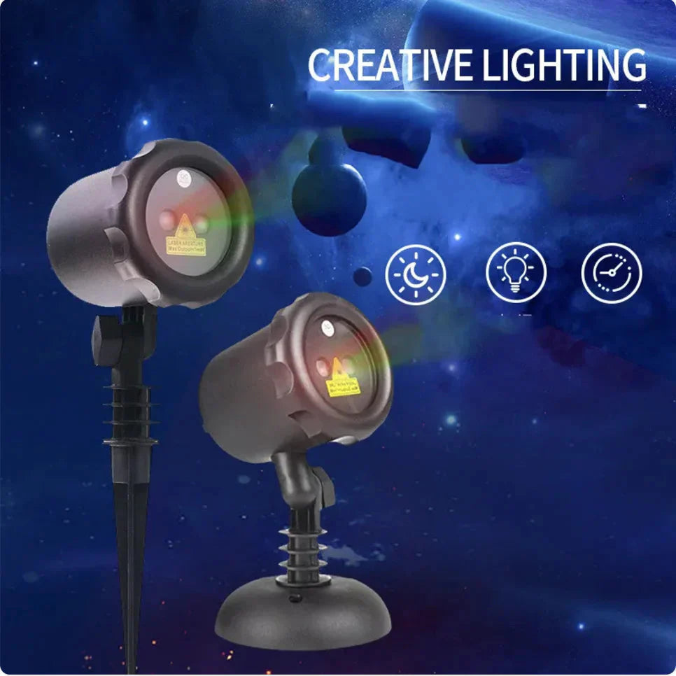 Christmas LED Laser Projector with 8 Patterns & Remote Anti Spier