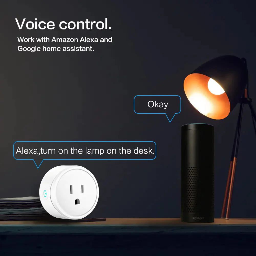 Smart Home Outlet Control By Google Home Assistant Or Amazon Alexa In Pack Of 2 Or 4 Anti Spier