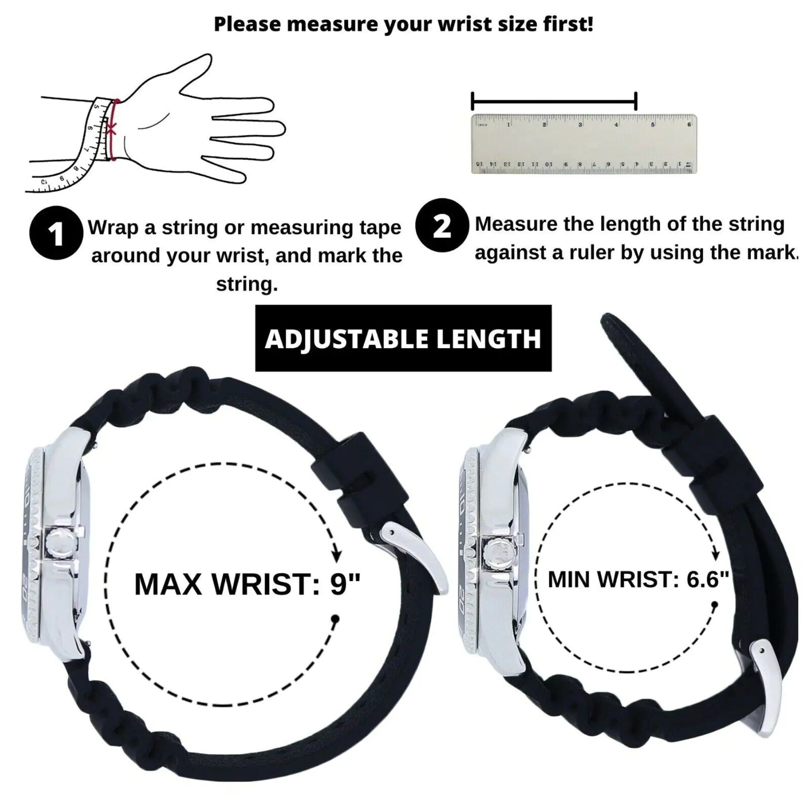 18mm 20mm 22mm Soft Silicone Watch Band Divers Replacement Strap Quick Release - Anti Spier 