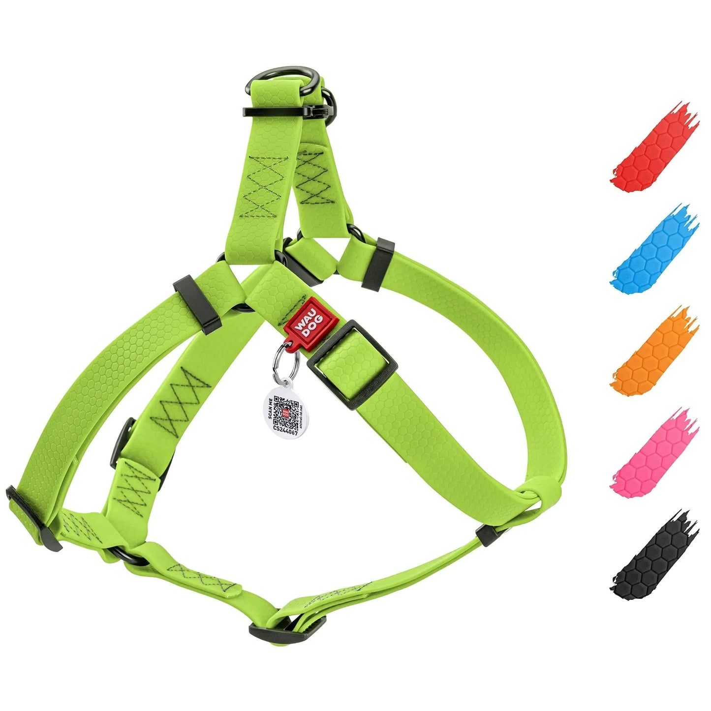 Green Waterproof Dog Harness Adjustable for Small Dogs S Size 1622 inch Anti Spier