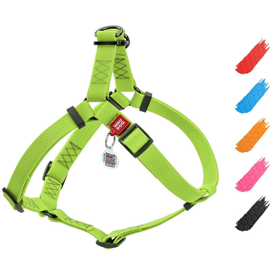 Green Waterproof Dog Harness Adjustable for Small Dogs S Size 1622 inch Anti Spier