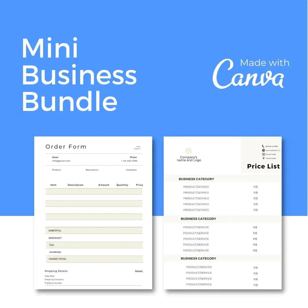 Downloadable 5 Page Business Template Bundle Style #2 Anti Spier