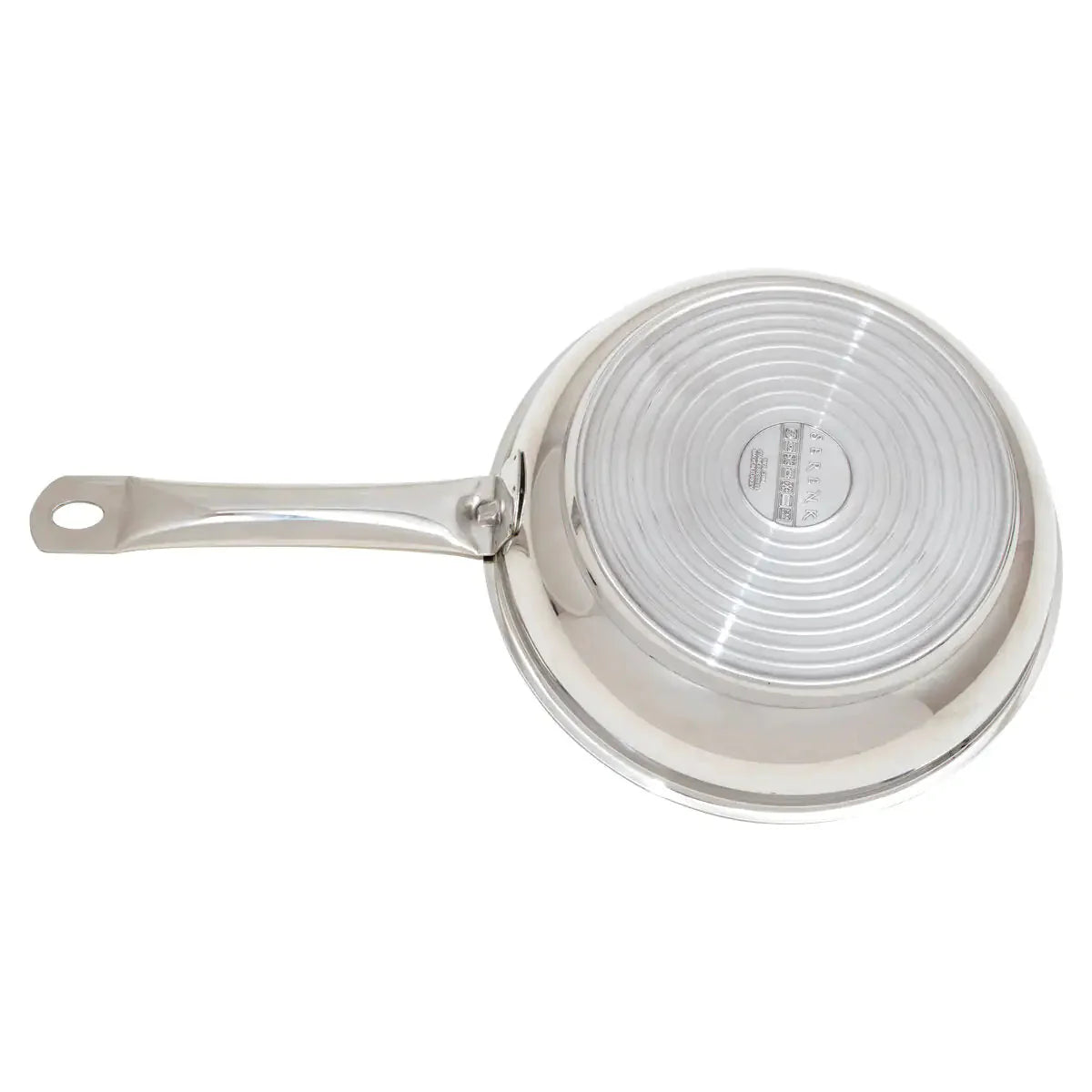 Serenk Modernist Stainless Steel Frying Pan 24 cm Anti Spier