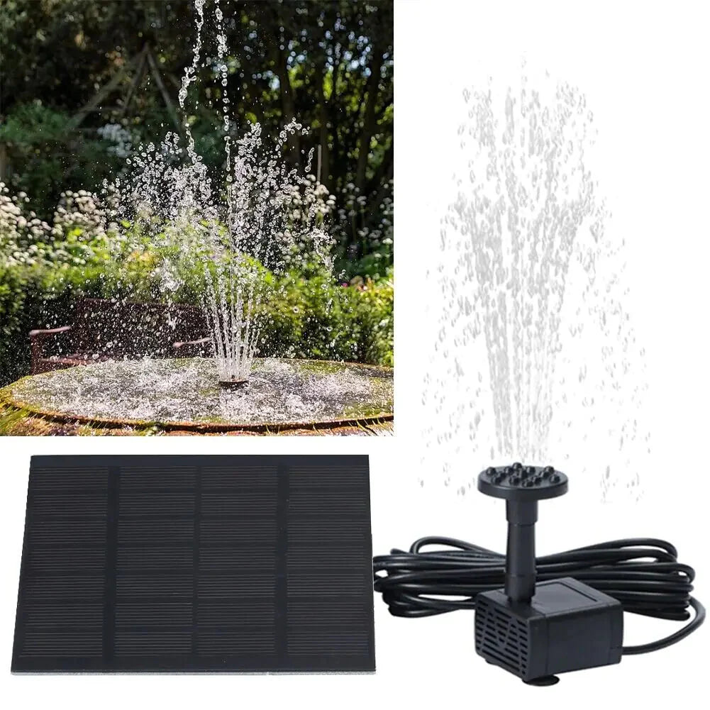 Solar Power Fountain Submersible Floating Water Pump Bird Bath Pond Garden Pool Anti Spier