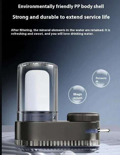 Installation-Free Faucet Water Purifier with Dual Output Anti Spier
