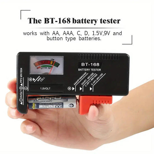 Universal Battery Tester for AAA AA C D 9V Batteries Anti Spier