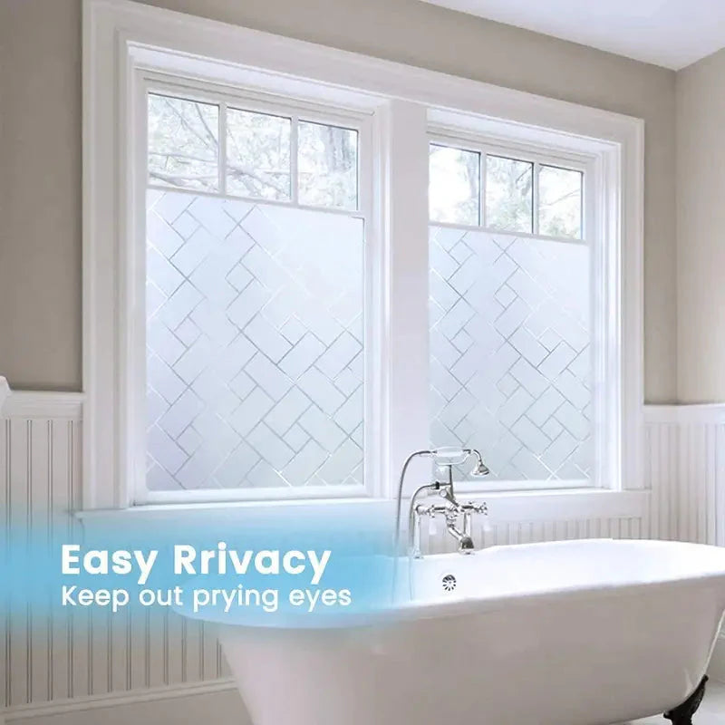 Window Privacy Film - Static Cling UV Blocking Vinyl Anti Spier