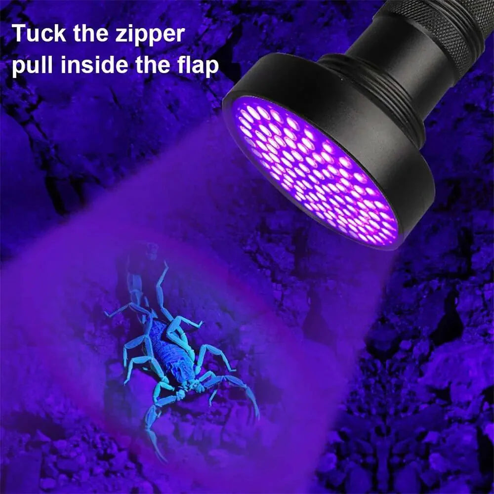 UV Ultraviolet Light 100 LED Flashlight BlackLight 395nM Inspection Lamp Torch Anti Spier