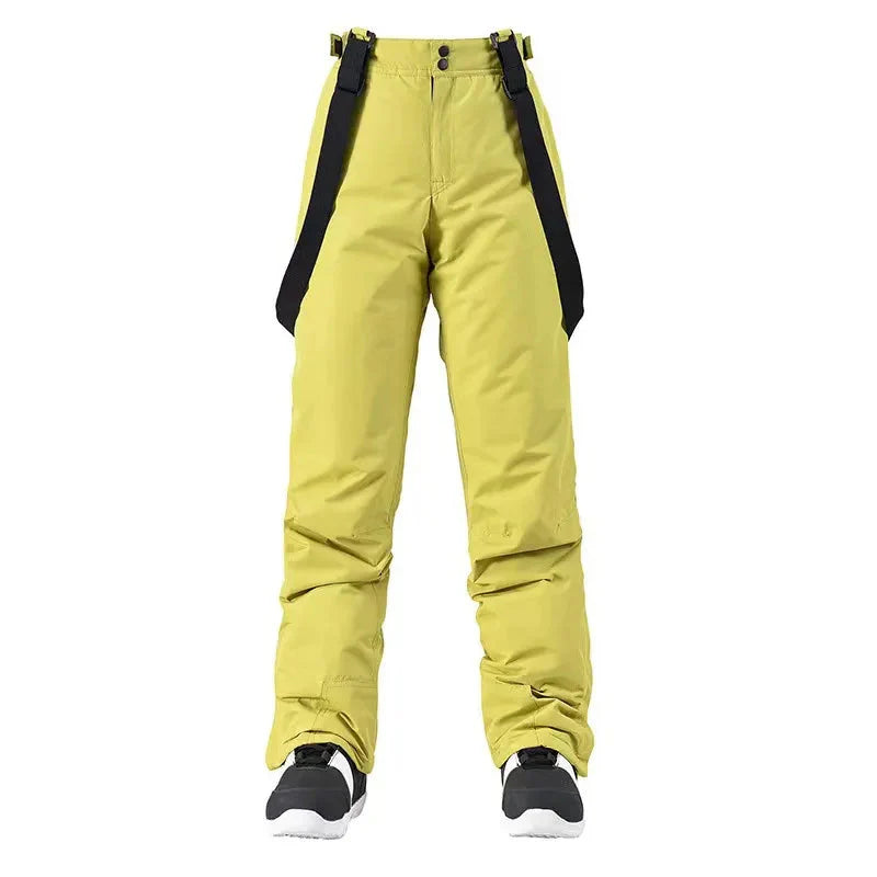 Windproof Waterproof Ski Pants with Detachable Elastic Waist Anti Spier