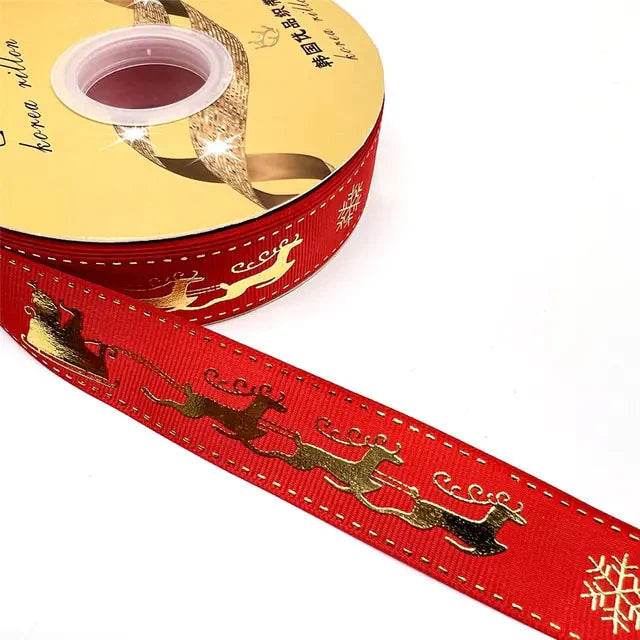 Ribbon Printed Christmas Design Decoration Gift Packing Anti Spier