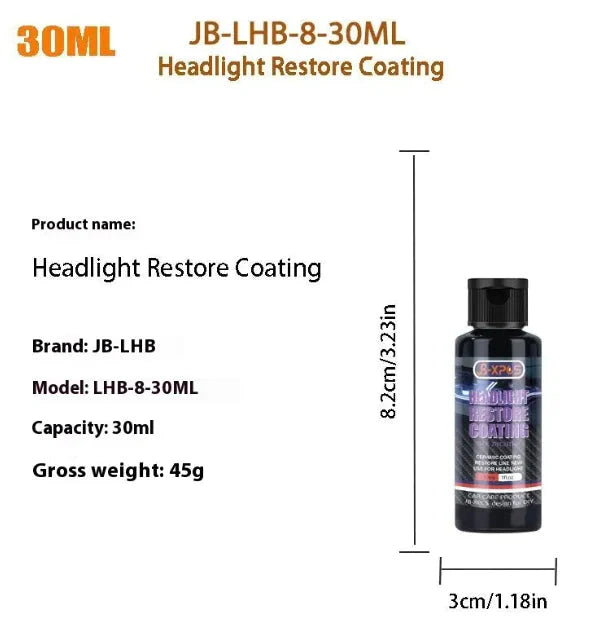Headlight Restore Coating Anti Spier