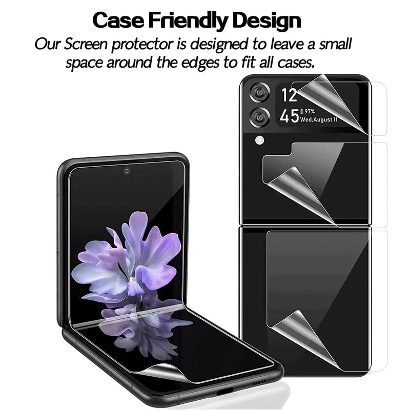 For Samsung Galaxy Z Flip 3 5G Soft Hydrogel Screen Protector Film/HD Lens Cover Anti Spier