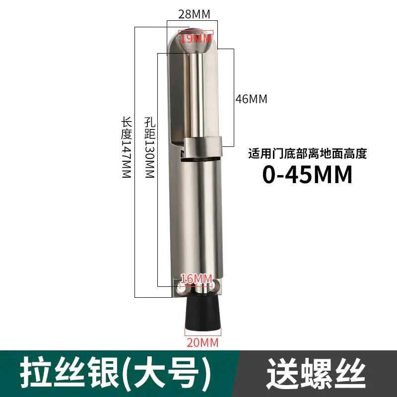 Invisible Foot-operated Door Stopper and Holder Anti Spier