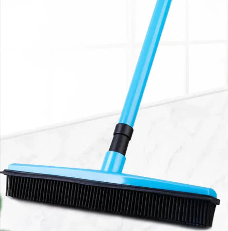 Pet Hair Remover Rubber Broom with Carpet Rake Anti Spier