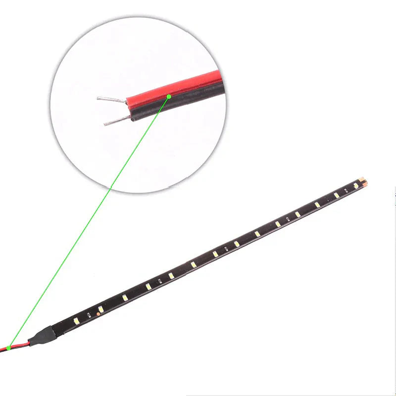 Lot Waterproof 12''/15 DC 12V Motor LED Strip Underbody Light For Car Motorcycle Anti Spier