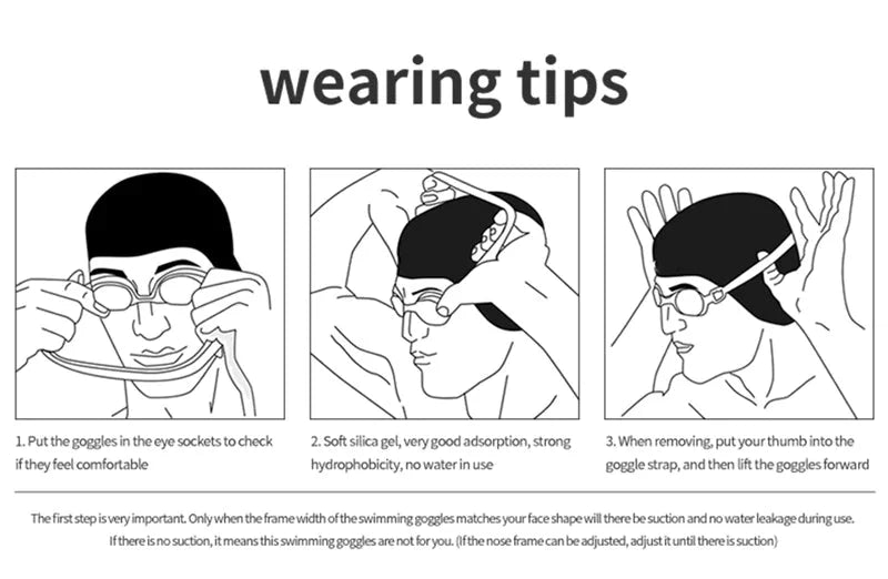 Clear Comfortable Swimming Goggles UV- Anti-Fog Swim Glasses Mirror Adult & Kids Anti Spier