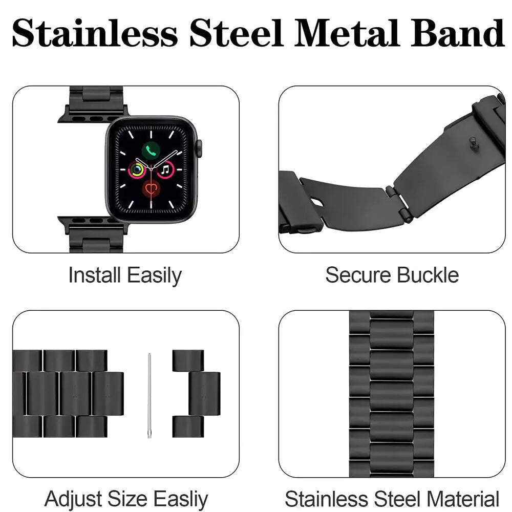 Stainless Steel For Apple Watch iWatch Band 8 7 6 5 4 3 2 SE 38/41/40/42/44/45mm - Anti Spier 