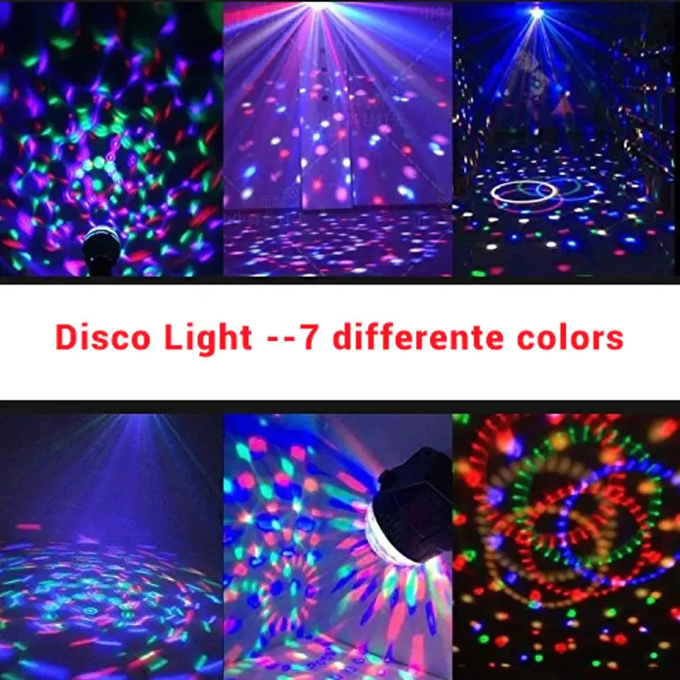 Disco Party Lights Strobe LED DJ Ball Sound Activated Bulb Dance Lamp Decoration Anti Spier