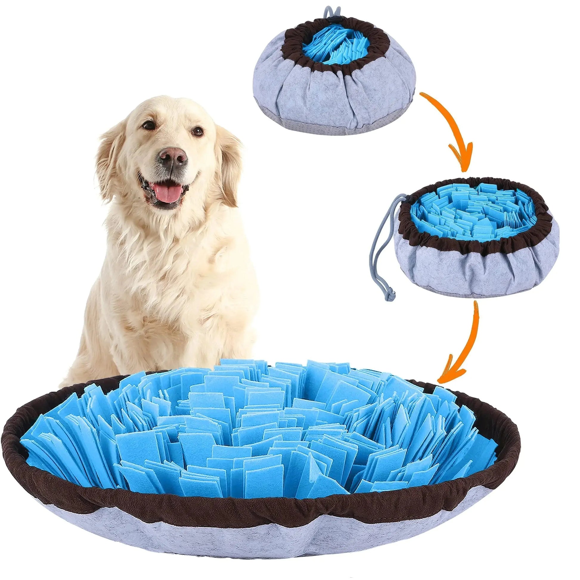 Adjustable Snuffle Foraging Mat Dog Mental Puzzle Interactive Toys Stress Relief Anti Spier