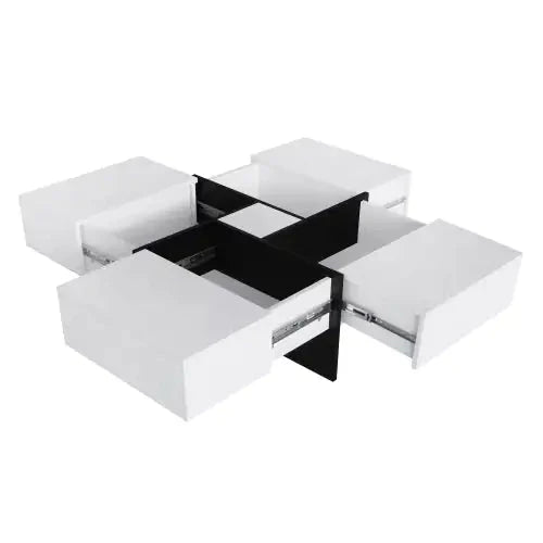 Unique Design Coffee Table With 4 Hidden Storage Compartments Anti Spier