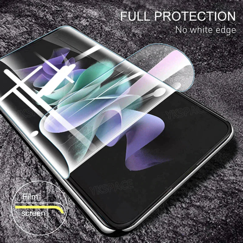 For Samsung Galaxy Z Flip 3 5G Soft Hydrogel Screen Protector Film/HD Lens Cover Anti Spier