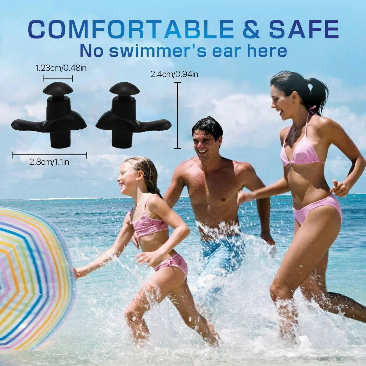 5/10 Pairs Soft Silicone Ear Plugs For Swimming Sleeping Anti Snore Reusable USA Anti Spier