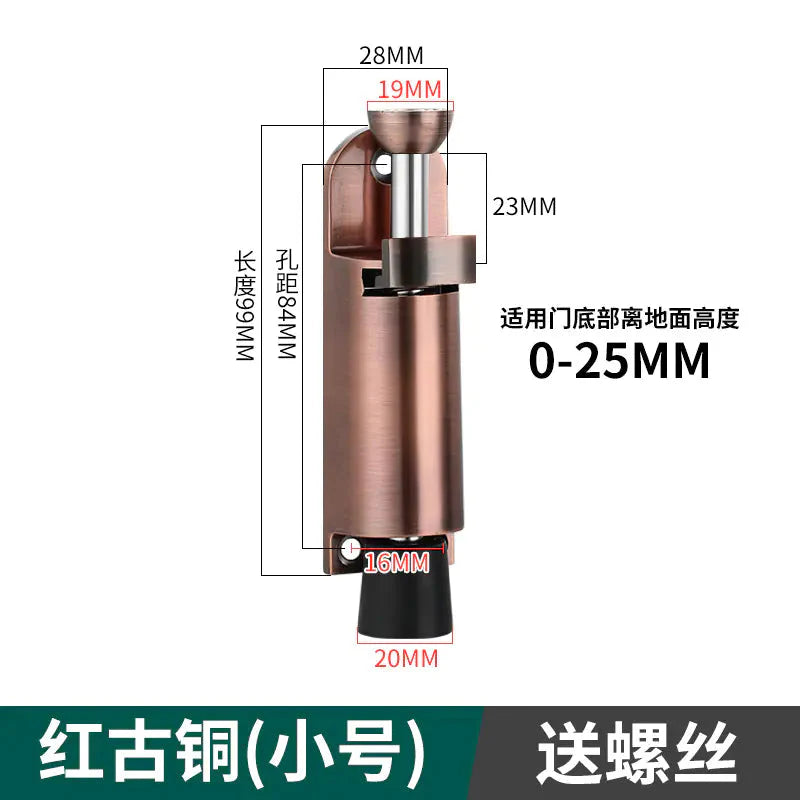 Invisible Foot-operated Door Stopper and Holder Anti Spier