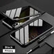Magnetic Tempered Glass Privacy Metal Case iphone Anti Spier