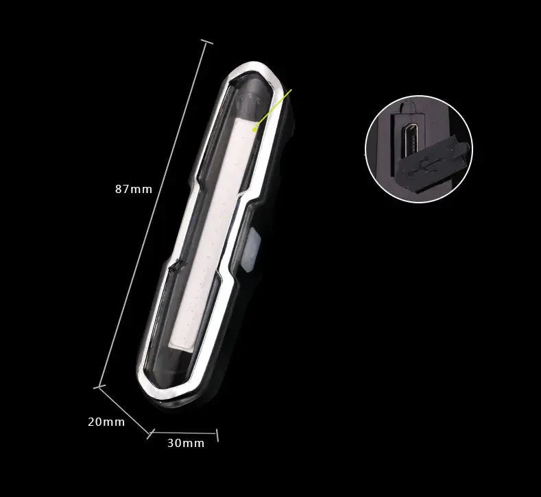 USB Rechargeable Bicycle Tail Light for Night Riding Anti Spier