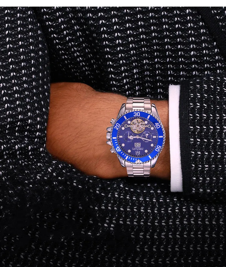 ARBOR VIEW Tourbillon Green Mechanical Watch Anti Spier