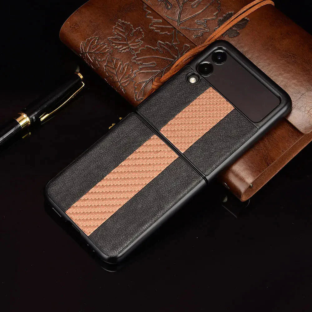 For Samsung Galaxy Z Flip 3 5G Slim Folding Leather Shockproof Phone Case Cover Anti Spier