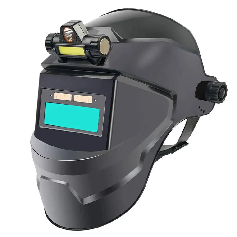 Auto-Darkening Welding Mask with Large View – Adjustable Light for Arc Welding, Grinding, and Cutting Anti Spier