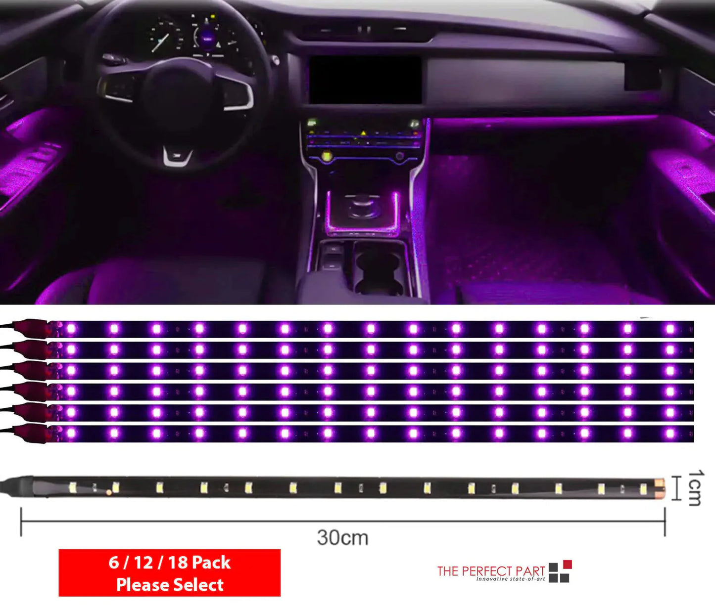 Lot Waterproof 12''/15 DC 12V Motor LED Strip Underbody Light For Car Motorcycle Anti Spier