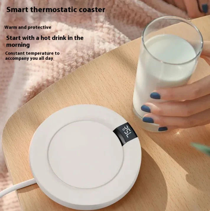 WarmBrew Constant Temperature Insulation Heating Milk Coaster Anti Spier