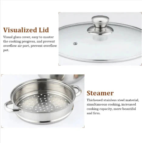 Three-Layer Multi-Purpose Soup Steamer Anti Spier