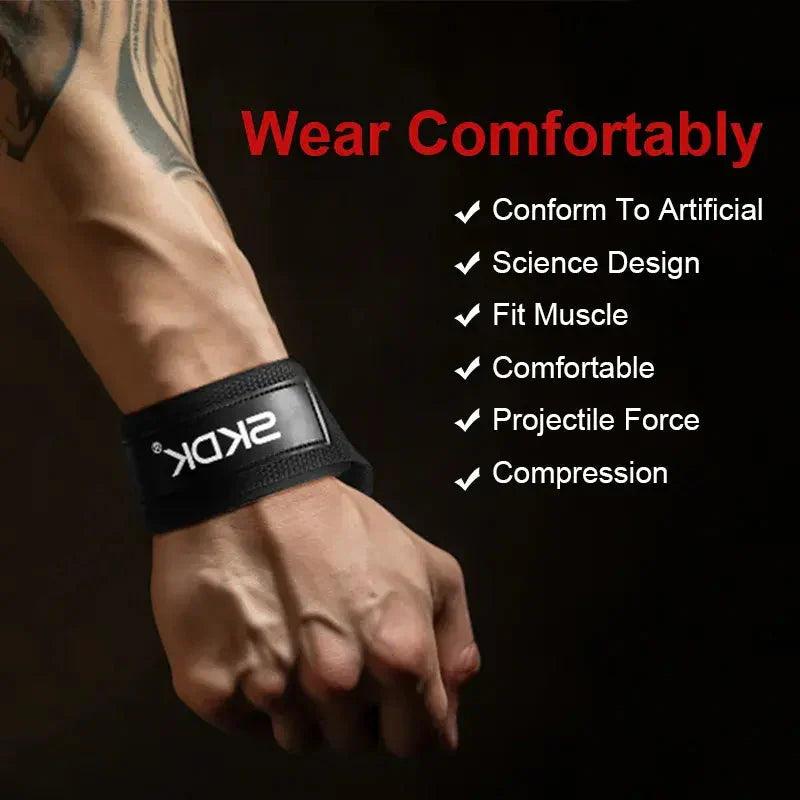 Anti-Slip Silicone Weightlifting Wrist Straps Anti Spier