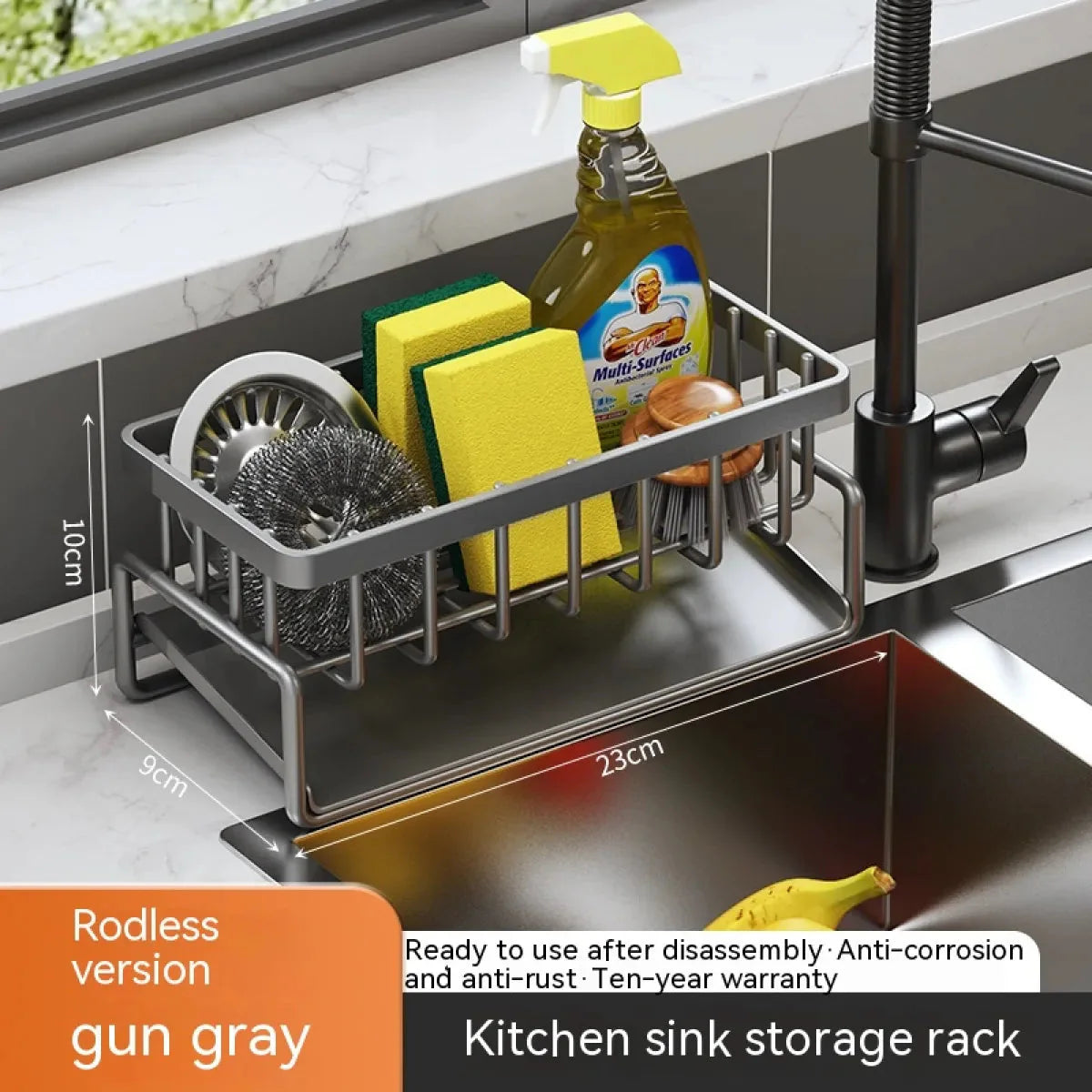 Multi-Functional Kitchen Sink Storage & Drainage Rack Anti Spier