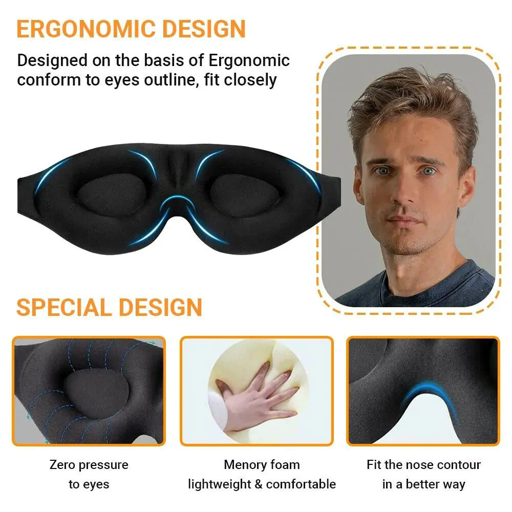 2 Pack Travel 3D Eye Mask Anti Spier