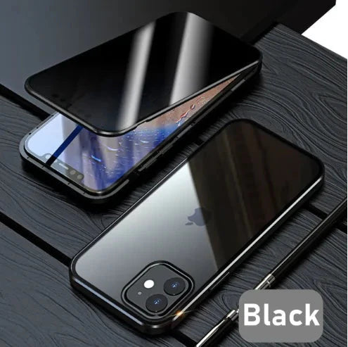 Glass Privacy Metal Phone Case iphone Anti Spier