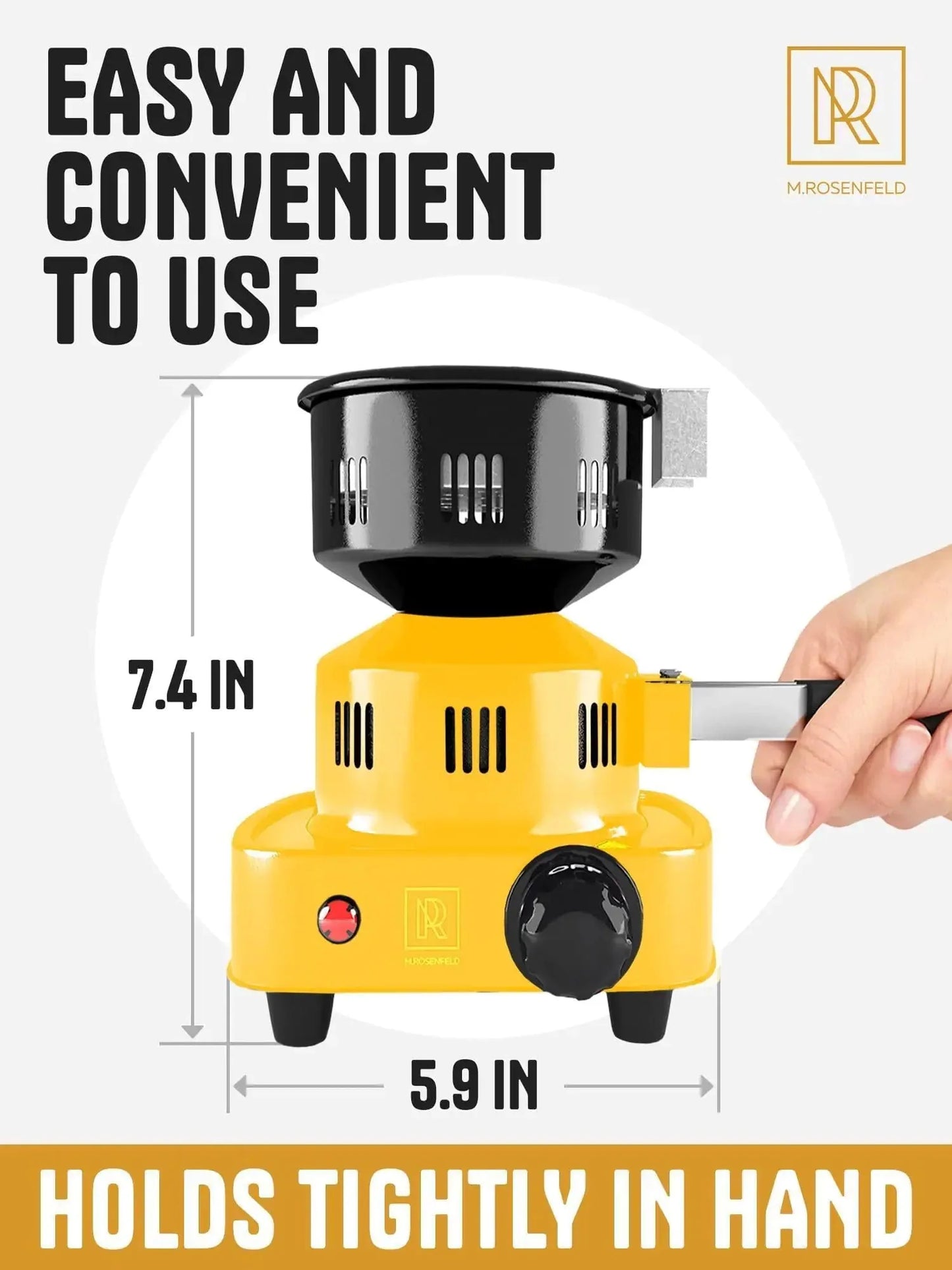 Premium Hookah Coal Burner Yellow Burner for Hookah 450W Fire Tower Stove Anti Spier