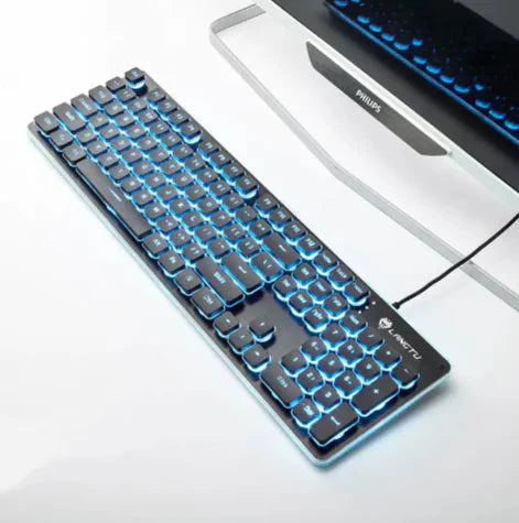 USB Wired Luminous Gaming Keyboard – Ideal for Home & Office Use Anti Spier