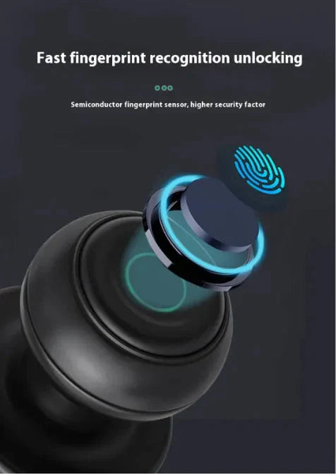 Smart Round Door Lock Ball Lock Household Smart Lock One Hold Open Fingerprint Lock Anti Spier